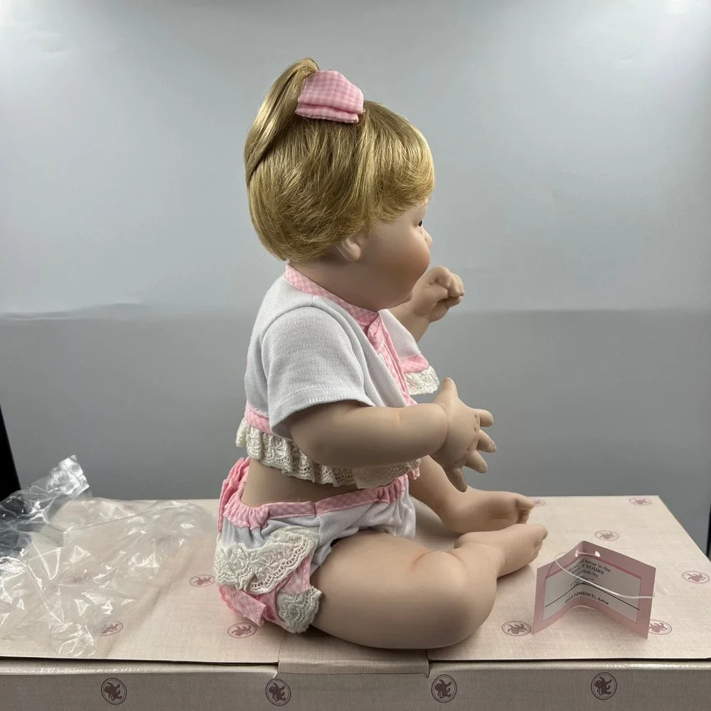Ashton Drake Titus Tomescu Cute as a Button Porcelain Doll Barely Yours 1993 COA